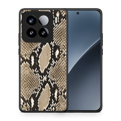 Θήκη Xiaomi 15 Fashion Snake Animal από τη Smartfits με σχέδιο στο πίσω μέρος και μαύρο περίβλημα | Xiaomi 15 Fashion Snake Animal case with colorful back and black bezels