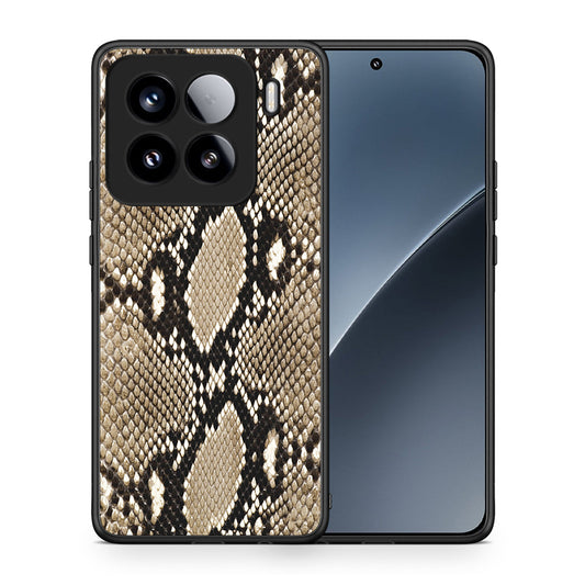 Θήκη Xiaomi 15 Fashion Snake Animal από τη Smartfits με σχέδιο στο πίσω μέρος και μαύρο περίβλημα | Xiaomi 15 Fashion Snake Animal case with colorful back and black bezels