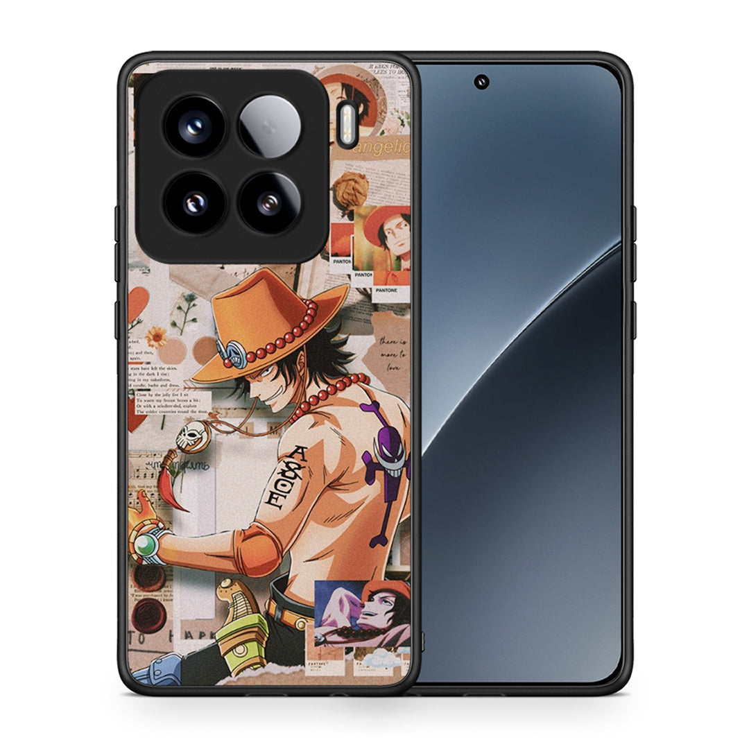 Θήκη Xiaomi 15 Anime Collage από τη Smartfits με σχέδιο στο πίσω μέρος και μαύρο περίβλημα | Xiaomi 15 Anime Collage case with colorful back and black bezels