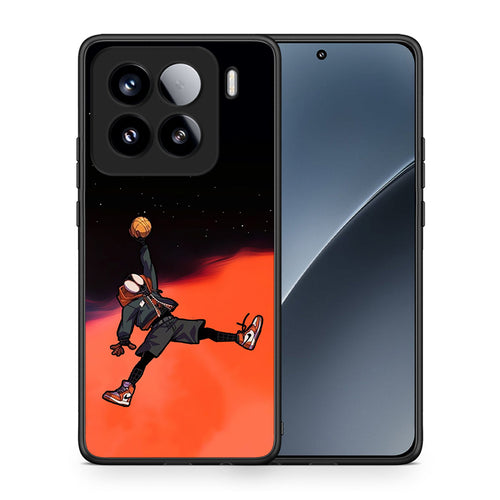 Θήκη Xiaomi 15 Basketball Hero από τη Smartfits με σχέδιο στο πίσω μέρος και μαύρο περίβλημα | Xiaomi 15 Basketball Hero case with colorful back and black bezels