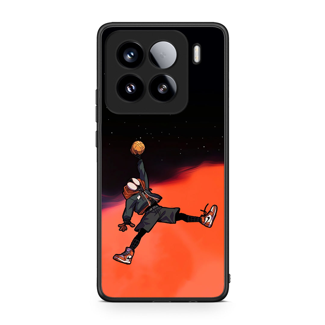 Xiaomi 15 Basketball Hero θήκη από τη Smartfits με σχέδιο στο πίσω μέρος και μαύρο περίβλημα | Smartphone case with colorful back and black bezels by Smartfits