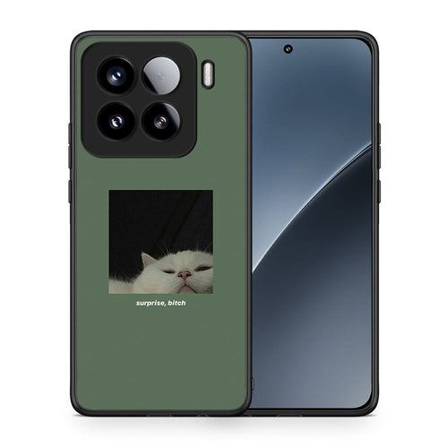 Θήκη Xiaomi 15 Bitch Surprise από τη Smartfits με σχέδιο στο πίσω μέρος και μαύρο περίβλημα | Xiaomi 15 Bitch Surprise case with colorful back and black bezels