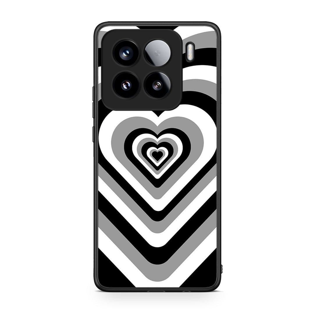 Xiaomi 15 Black Hearts θήκη από τη Smartfits με σχέδιο στο πίσω μέρος και μαύρο περίβλημα | Smartphone case with colorful back and black bezels by Smartfits