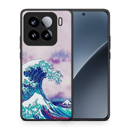 Θήκη Xiaomi 15 Blue Waves από τη Smartfits με σχέδιο στο πίσω μέρος και μαύρο περίβλημα | Xiaomi 15 Blue Waves case with colorful back and black bezels