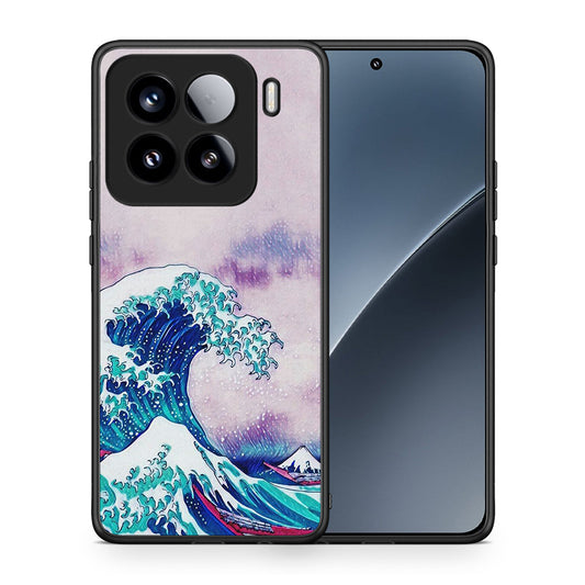 Θήκη Xiaomi 15 Blue Waves από τη Smartfits με σχέδιο στο πίσω μέρος και μαύρο περίβλημα | Xiaomi 15 Blue Waves case with colorful back and black bezels