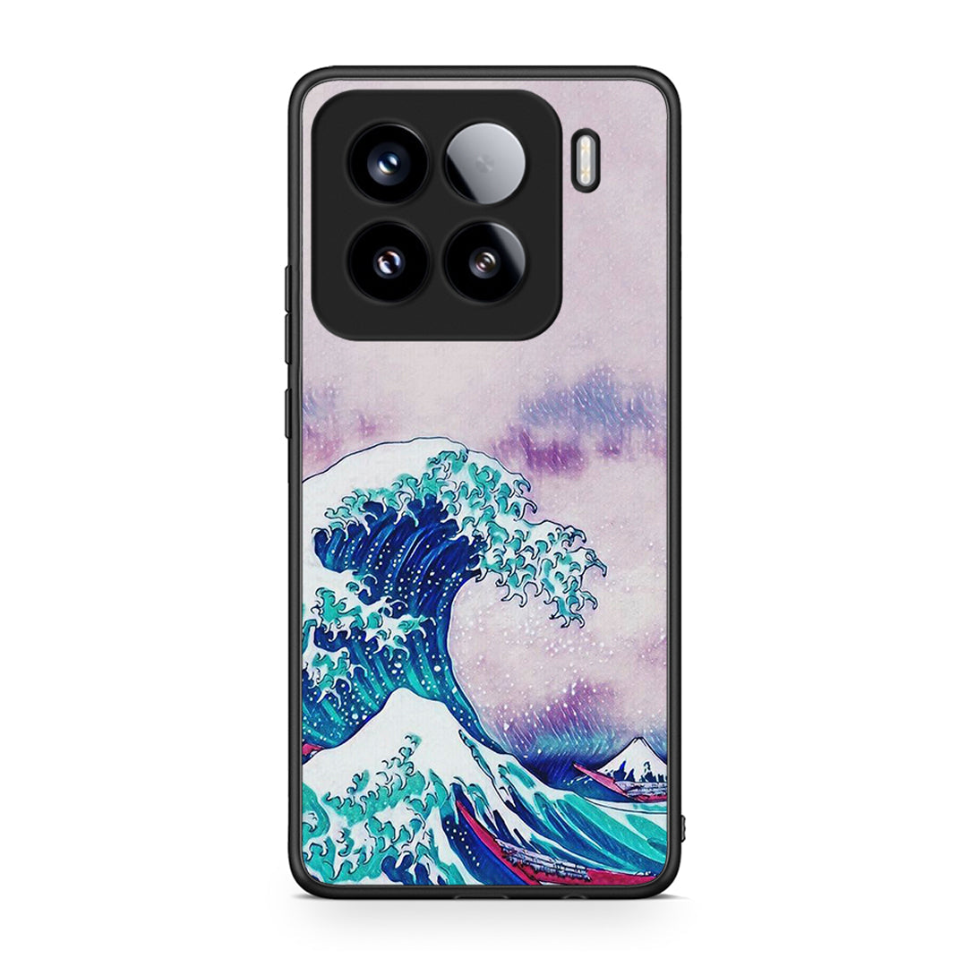 Xiaomi 15 Blue Waves θήκη από τη Smartfits με σχέδιο στο πίσω μέρος και μαύρο περίβλημα | Smartphone case with colorful back and black bezels by Smartfits