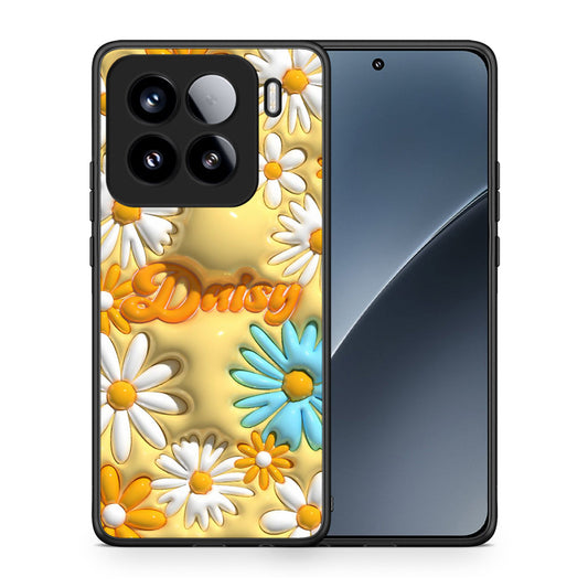 Θήκη Xiaomi 15 Bubble Daisies από τη Smartfits με σχέδιο στο πίσω μέρος και μαύρο περίβλημα | Xiaomi 15 Bubble Daisies case with colorful back and black bezels