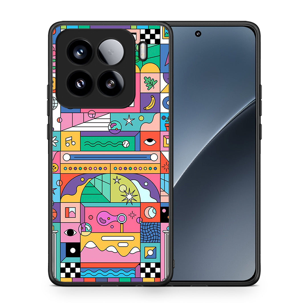 Θήκη Xiaomi 15 Bubbles Soap από τη Smartfits με σχέδιο στο πίσω μέρος και μαύρο περίβλημα | Xiaomi 15 Bubbles Soap case with colorful back and black bezels