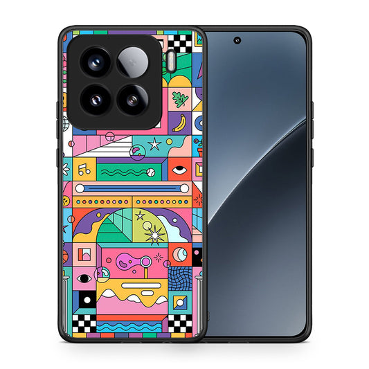 Θήκη Xiaomi 15 Bubbles Soap από τη Smartfits με σχέδιο στο πίσω μέρος και μαύρο περίβλημα | Xiaomi 15 Bubbles Soap case with colorful back and black bezels