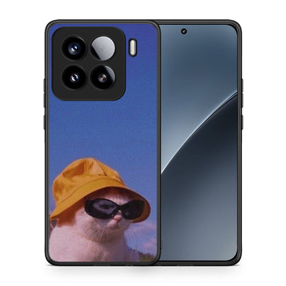 Θήκη Xiaomi 15 Cat Diva από τη Smartfits με σχέδιο στο πίσω μέρος και μαύρο περίβλημα | Xiaomi 15 Cat Diva case with colorful back and black bezels