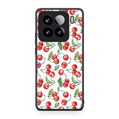Xiaomi 15 Cherry Summer θήκη από τη Smartfits με σχέδιο στο πίσω μέρος και μαύρο περίβλημα | Smartphone case with colorful back and black bezels by Smartfits