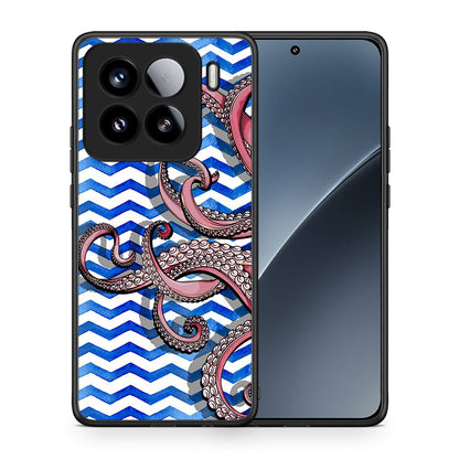 Θήκη Xiaomi 15 Chevron Devilfish από τη Smartfits με σχέδιο στο πίσω μέρος και μαύρο περίβλημα | Xiaomi 15 Chevron Devilfish case with colorful back and black bezels
