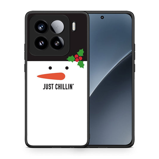 Θήκη Xiaomi 15 Christmas Chillin από τη Smartfits με σχέδιο στο πίσω μέρος και μαύρο περίβλημα | Xiaomi 15 Christmas Chillin case with colorful back and black bezels
