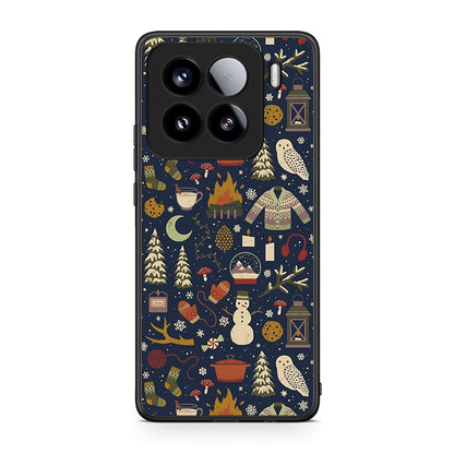 Xiaomi 15 Christmas Elements θήκη από τη Smartfits με σχέδιο στο πίσω μέρος και μαύρο περίβλημα | Smartphone case with colorful back and black bezels by Smartfits