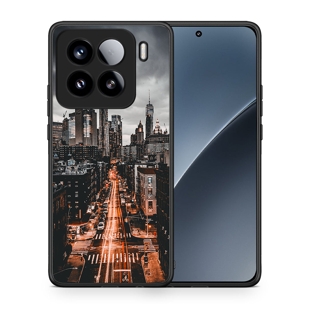 Θήκη Xiaomi 15 City Lights από τη Smartfits με σχέδιο στο πίσω μέρος και μαύρο περίβλημα | Xiaomi 15 City Lights case with colorful back and black bezels