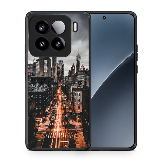 Θήκη Xiaomi 15 City Lights από τη Smartfits με σχέδιο στο πίσω μέρος και μαύρο περίβλημα | Xiaomi 15 City Lights case with colorful back and black bezels