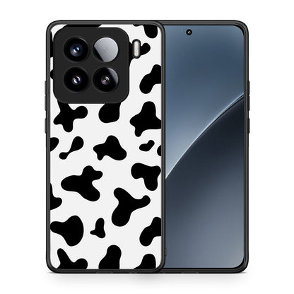 Θήκη Xiaomi 15 Cow Print από τη Smartfits με σχέδιο στο πίσω μέρος και μαύρο περίβλημα | Xiaomi 15 Cow Print case with colorful back and black bezels