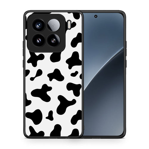 Θήκη Xiaomi 15 Cow Print από τη Smartfits με σχέδιο στο πίσω μέρος και μαύρο περίβλημα | Xiaomi 15 Cow Print case with colorful back and black bezels
