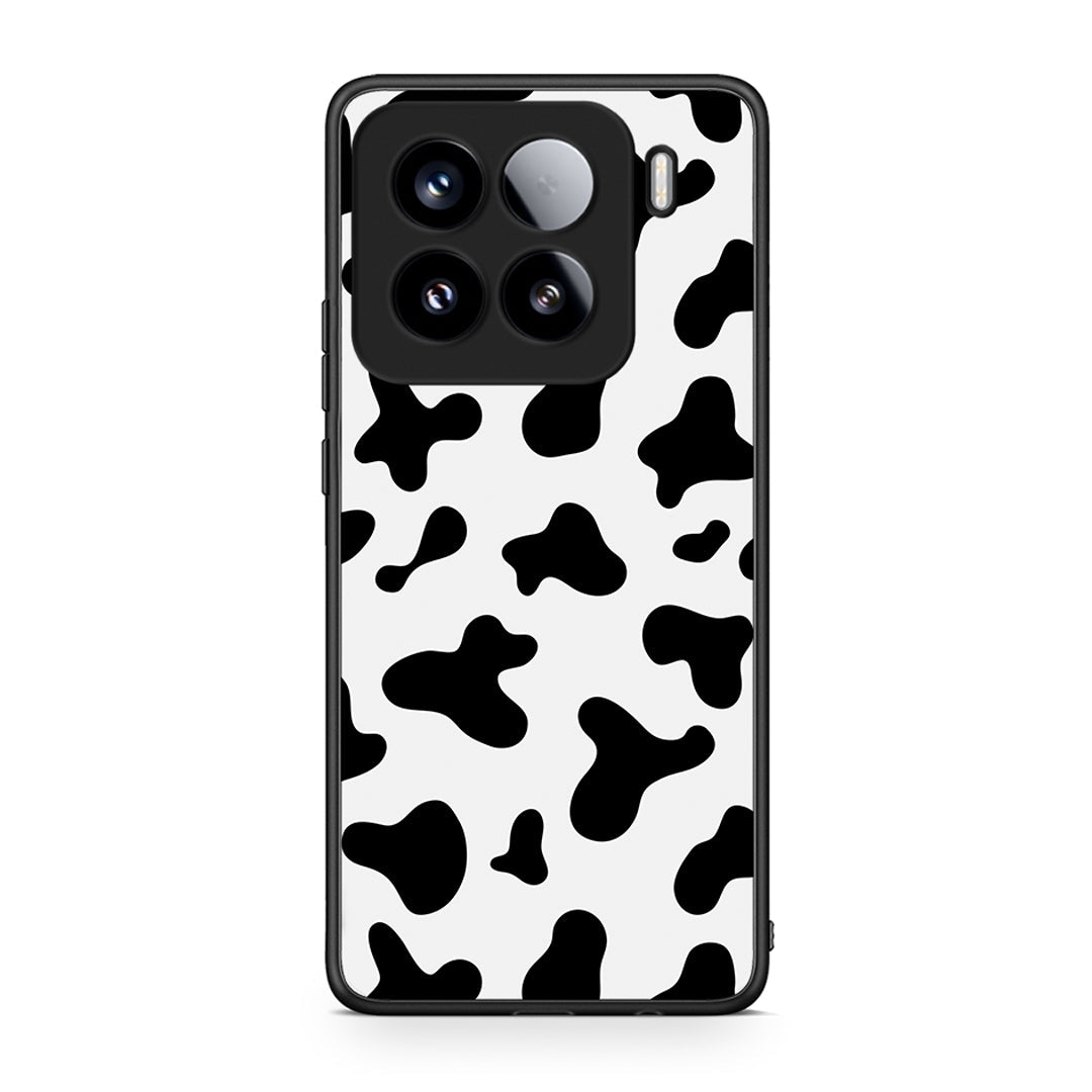 Xiaomi 15 Cow Print θήκη από τη Smartfits με σχέδιο στο πίσω μέρος και μαύρο περίβλημα | Smartphone case with colorful back and black bezels by Smartfits