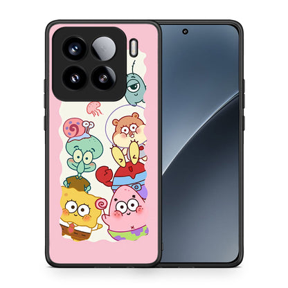 Θήκη Xiaomi 15 Cute Companion από τη Smartfits με σχέδιο στο πίσω μέρος και μαύρο περίβλημα | Xiaomi 15 Cute Companion case with colorful back and black bezels
