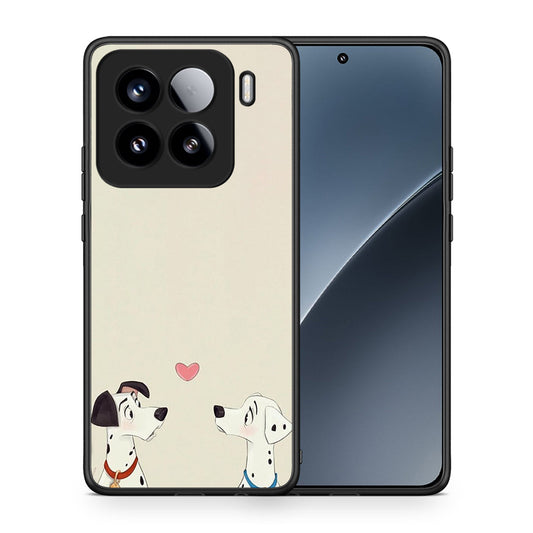 Θήκη Xiaomi 15 Dalmatians Love από τη Smartfits με σχέδιο στο πίσω μέρος και μαύρο περίβλημα | Xiaomi 15 Dalmatians Love case with colorful back and black bezels