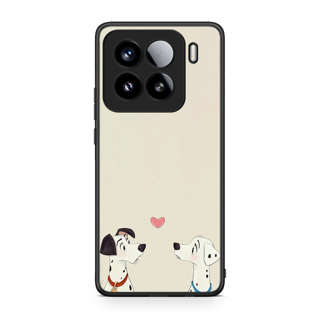 Xiaomi 15 Dalmatians Love θήκη από τη Smartfits με σχέδιο στο πίσω μέρος και μαύρο περίβλημα | Smartphone case with colorful back and black bezels by Smartfits