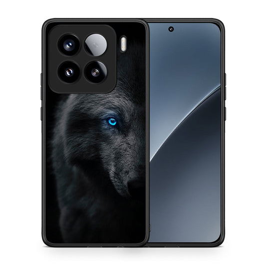 Θήκη Xiaomi 15 Dark Wolf από τη Smartfits με σχέδιο στο πίσω μέρος και μαύρο περίβλημα | Xiaomi 15 Dark Wolf case with colorful back and black bezels