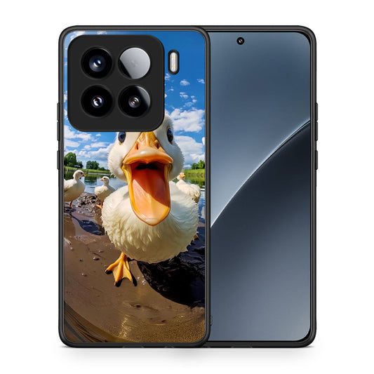 Θήκη Xiaomi 15 Duck Face από τη Smartfits με σχέδιο στο πίσω μέρος και μαύρο περίβλημα | Xiaomi 15 Duck Face case with colorful back and black bezels