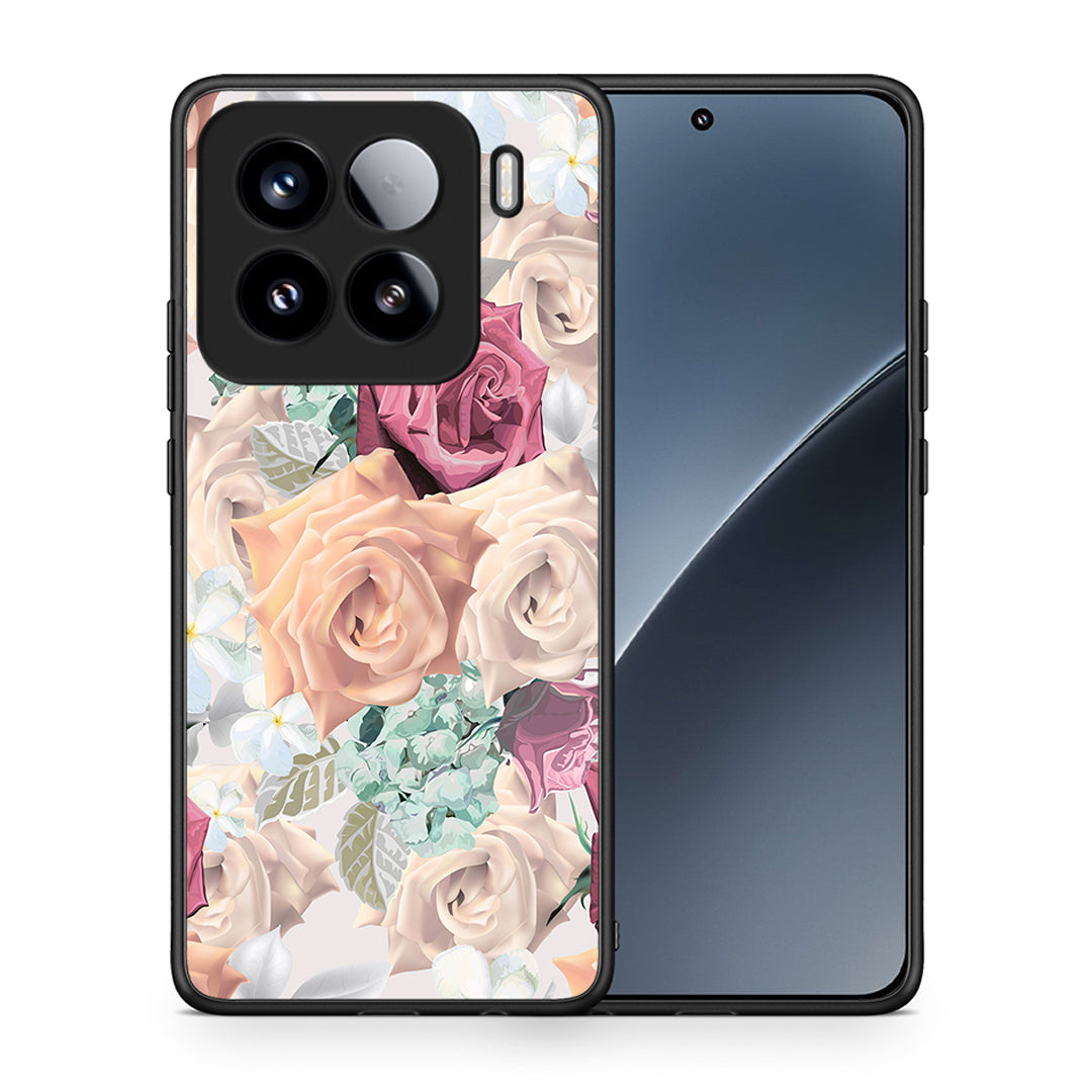 Θήκη Xiaomi 15 Bouquet Floral από τη Smartfits με σχέδιο στο πίσω μέρος και μαύρο περίβλημα | Xiaomi 15 Bouquet Floral case with colorful back and black bezels