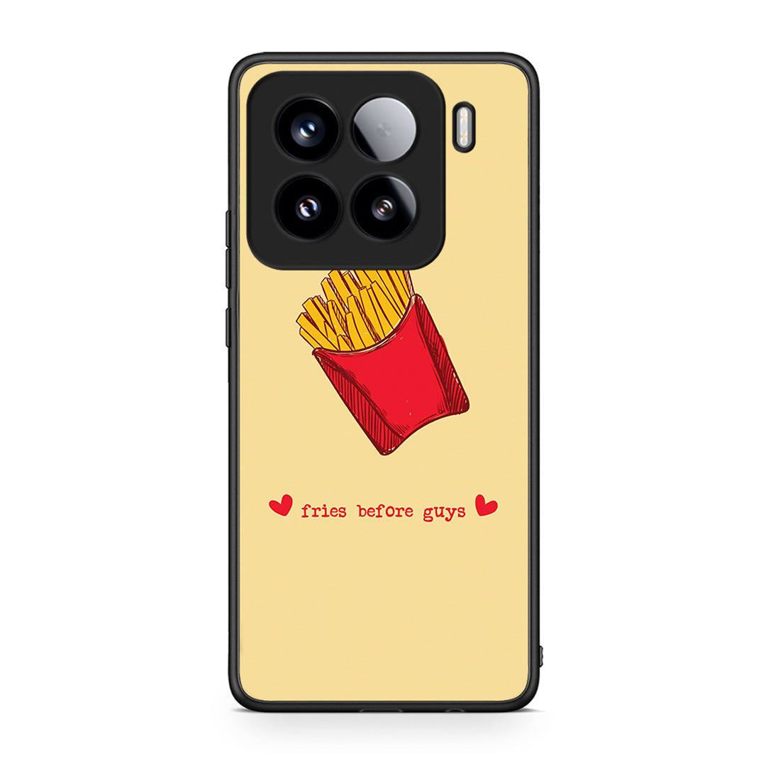 Xiaomi 15 Fries Before Guys Θήκη Αγίου Βαλεντίνου από τη Smartfits με σχέδιο στο πίσω μέρος και μαύρο περίβλημα | Smartphone case with colorful back and black bezels by Smartfits