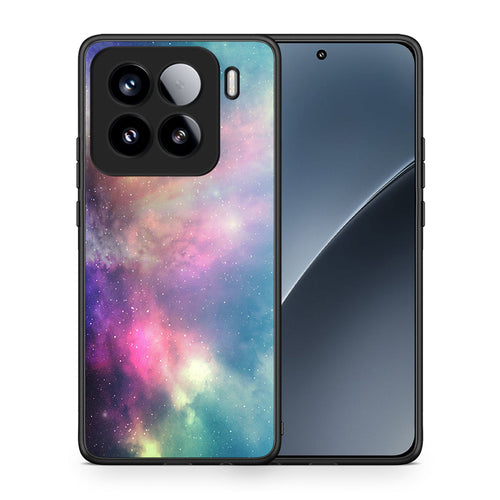 Θήκη Xiaomi 15 Rainbow Galaxy από τη Smartfits με σχέδιο στο πίσω μέρος και μαύρο περίβλημα | Xiaomi 15 Rainbow Galaxy case with colorful back and black bezels