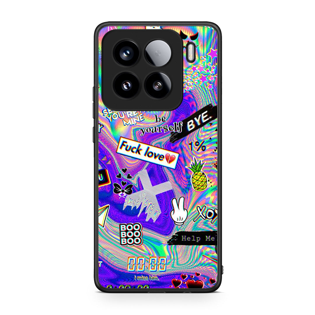 Xiaomi 15 Game Over θήκη από τη Smartfits με σχέδιο στο πίσω μέρος και μαύρο περίβλημα | Smartphone case with colorful back and black bezels by Smartfits