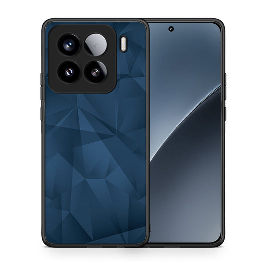 Θήκη Xiaomi 15 Blue Abstract Geometric από τη Smartfits με σχέδιο στο πίσω μέρος και μαύρο περίβλημα | Xiaomi 15 Blue Abstract Geometric case with colorful back and black bezels