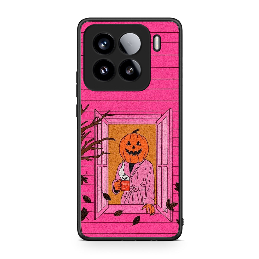 Xiaomi 15 Halloween Pumpkin Lady Θήκη από τη Smartfits με σχέδιο στο πίσω μέρος και μαύρο περίβλημα | Smartphone case with colorful back and black bezels by Smartfits