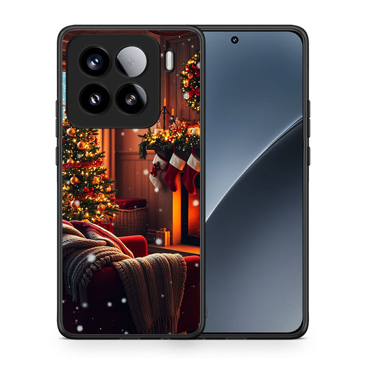 Θήκη Xiaomi 15 Home For Christmas από τη Smartfits με σχέδιο στο πίσω μέρος και μαύρο περίβλημα | Xiaomi 15 Home For Christmas case with colorful back and black bezels