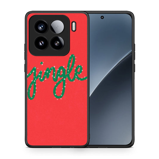 Θήκη Xiaomi 15 Jingle Xmas από τη Smartfits με σχέδιο στο πίσω μέρος και μαύρο περίβλημα | Xiaomi 15 Jingle Xmas case with colorful back and black bezels