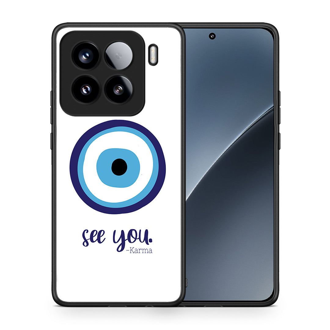 Θήκη Xiaomi 15 Karma Says από τη Smartfits με σχέδιο στο πίσω μέρος και μαύρο περίβλημα | Xiaomi 15 Karma Says case with colorful back and black bezels