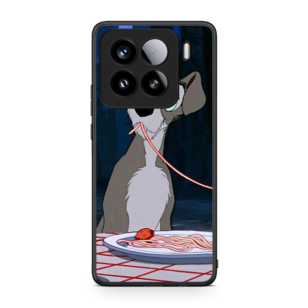 Xiaomi 15 Lady And Tramp 1 Θήκη Αγίου Βαλεντίνου από τη Smartfits με σχέδιο στο πίσω μέρος και μαύρο περίβλημα | Smartphone case with colorful back and black bezels by Smartfits
