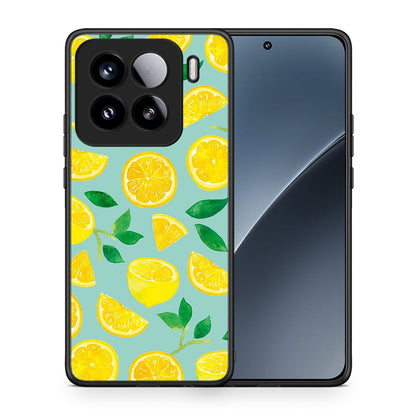Θήκη Xiaomi 15 Lemons από τη Smartfits με σχέδιο στο πίσω μέρος και μαύρο περίβλημα | Xiaomi 15 Lemons case with colorful back and black bezels