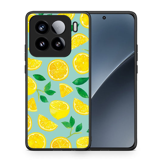 Θήκη Xiaomi 15 Lemons από τη Smartfits με σχέδιο στο πίσω μέρος και μαύρο περίβλημα | Xiaomi 15 Lemons case with colorful back and black bezels