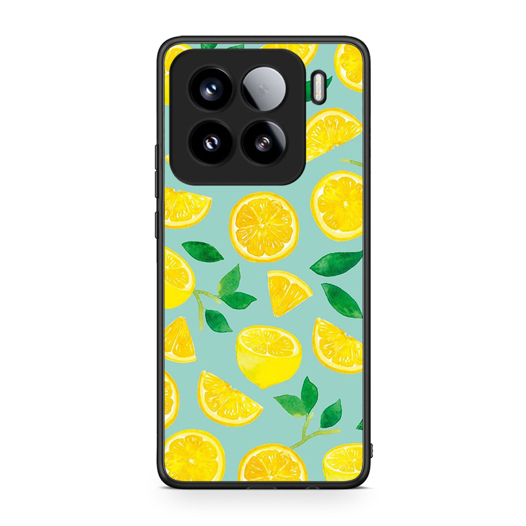 Xiaomi 15 Lemons θήκη από τη Smartfits με σχέδιο στο πίσω μέρος και μαύρο περίβλημα | Smartphone case with colorful back and black bezels by Smartfits