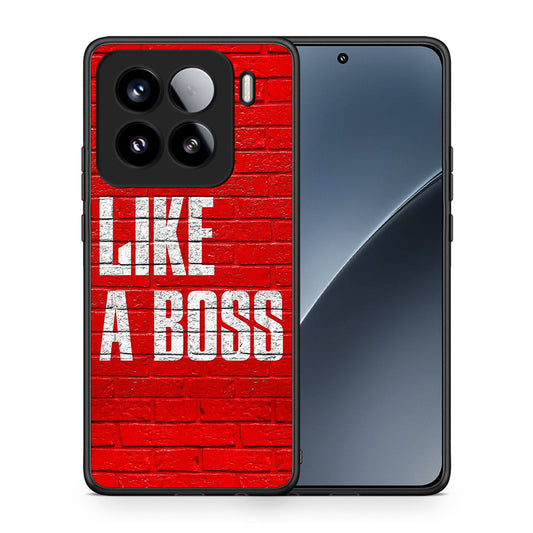 Θήκη Xiaomi 15 Like A Boss από τη Smartfits με σχέδιο στο πίσω μέρος και μαύρο περίβλημα | Xiaomi 15 Like A Boss case with colorful back and black bezels