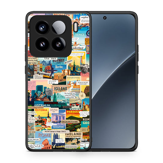 Θήκη Xiaomi 15 Live To Travel από τη Smartfits με σχέδιο στο πίσω μέρος και μαύρο περίβλημα | Xiaomi 15 Live To Travel case with colorful back and black bezels
