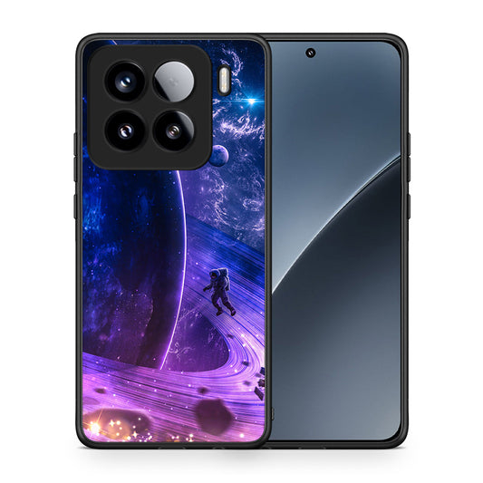 Θήκη Xiaomi 15 Lost Astronaut από τη Smartfits με σχέδιο στο πίσω μέρος και μαύρο περίβλημα | Xiaomi 15 Lost Astronaut case with colorful back and black bezels