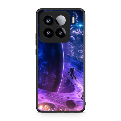 Xiaomi 15 Lost Astronaut θήκη από τη Smartfits με σχέδιο στο πίσω μέρος και μαύρο περίβλημα | Smartphone case with colorful back and black bezels by Smartfits