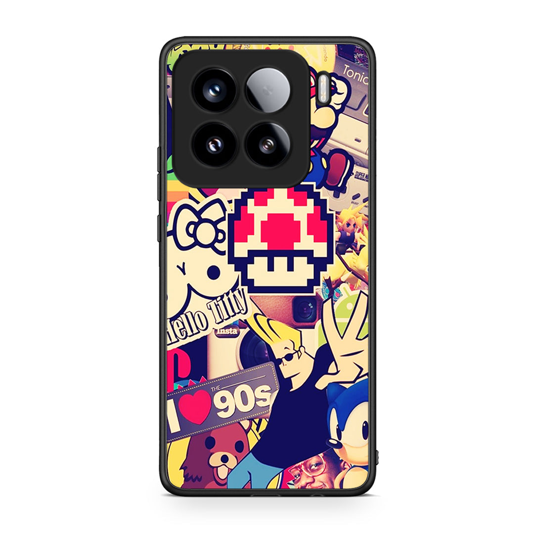 Xiaomi 15 Love The 90s θήκη από τη Smartfits με σχέδιο στο πίσω μέρος και μαύρο περίβλημα | Smartphone case with colorful back and black bezels by Smartfits