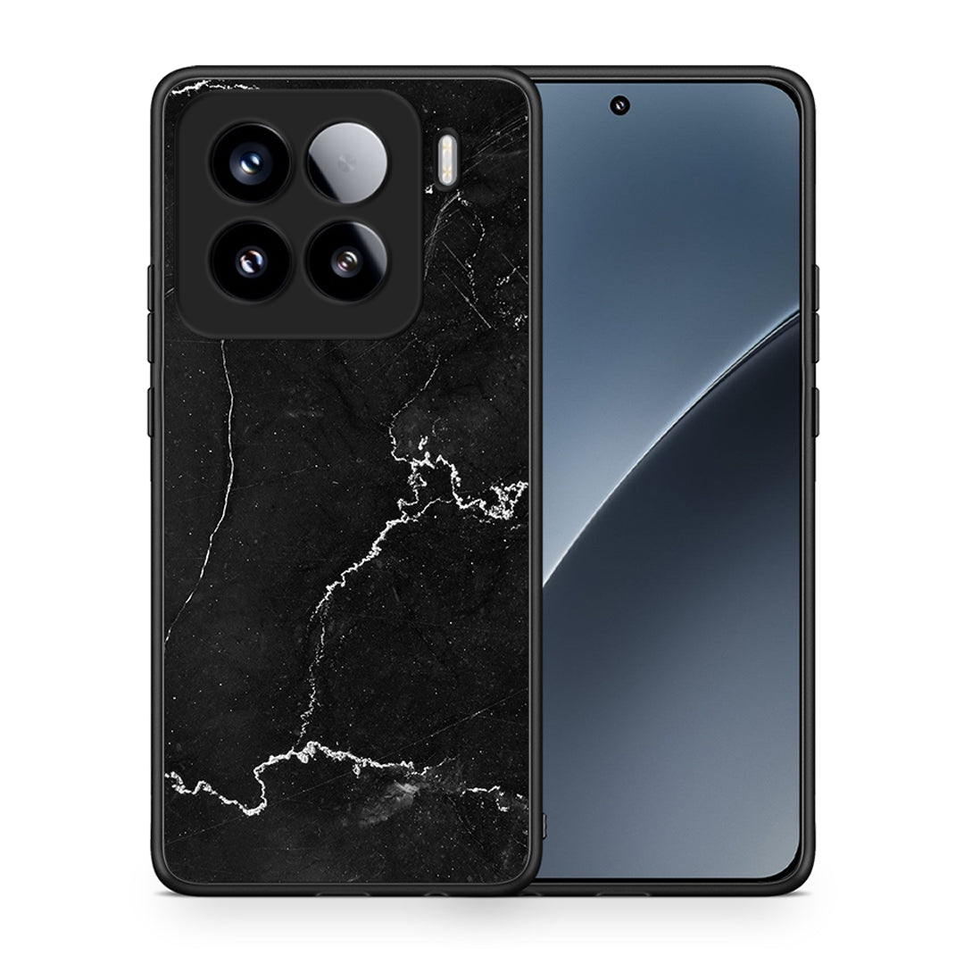 Θήκη Xiaomi 15 Marble Black από τη Smartfits με σχέδιο στο πίσω μέρος και μαύρο περίβλημα | Xiaomi 15 Marble Black case with colorful back and black bezels