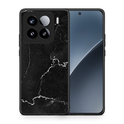 Θήκη Xiaomi 15 Marble Black από τη Smartfits με σχέδιο στο πίσω μέρος και μαύρο περίβλημα | Xiaomi 15 Marble Black case with colorful back and black bezels