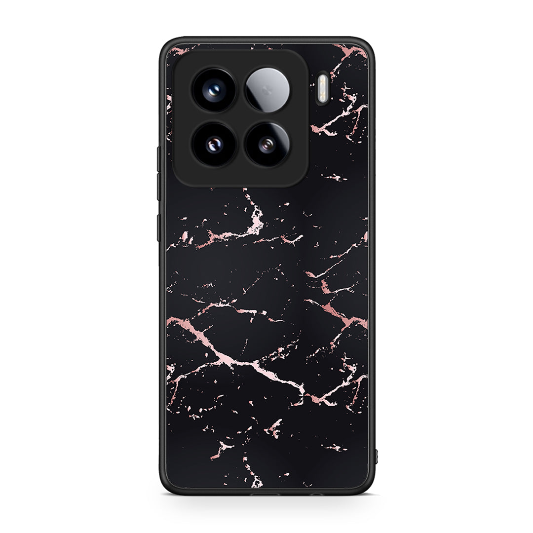 4 - Xiaomi 15 Black Rosegold Marble case, cover, bumper