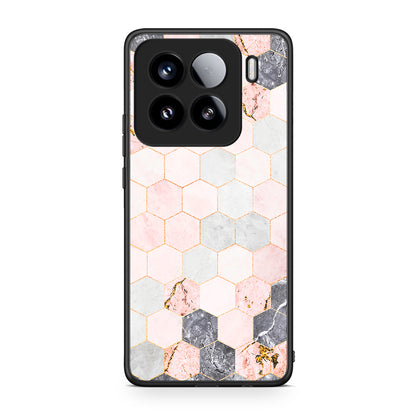 4 - Xiaomi 15 Hexagon Pink Marble case, cover, bumper